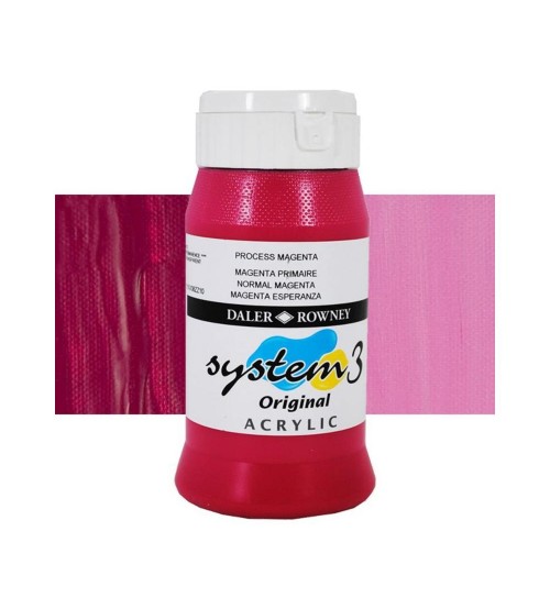 Daler Rowney System3 500 ml Akrilik Boya 412 Process Magenta 